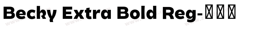 Becky Extra Bold Reg字体转换